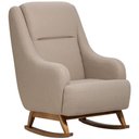 Ver imagem 1 de Poltrona de Amamentação com Balanço Base Nina Fábula D02 Bouclê Marrom Claro B-122 - Lyam Decor