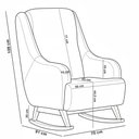 Ver imagem 5 de Poltrona de Amamentação com Balanço Base Nina Fábula D02 Bouclê Marrom Claro B-122 - Lyam Decor