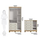 Ver imagem 3 de Quarto Infantil com Guarda-Roupa 4 Portas e Cômoda 1 Porta 100% MDF Mimo Espresso Móveis