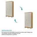 Ver imagem 4 de Quarto Infantil com Guarda-Roupa 4 Portas e Cômoda 1 Porta 100% MDF Mimo Espresso Móveis