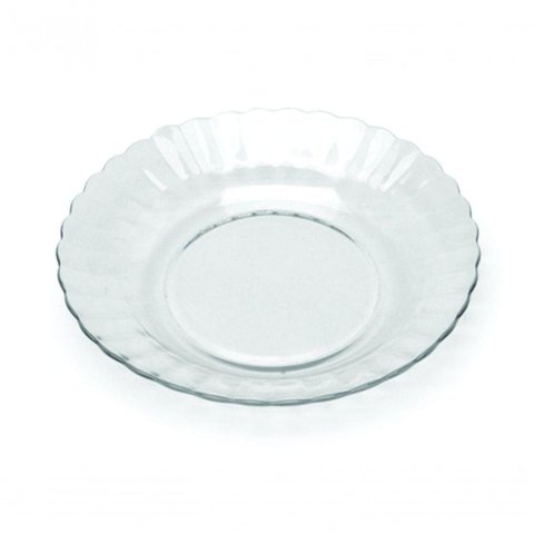 Kit Jogo Pratos Fundo Sopa Transparente 10 Peças 22,4cm