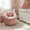 Ver imagem 1 de Poltrona Decorativa Concha c/Almofada Veludo Rosa - Vimont Moveis
