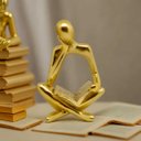 Ver imagem 3 de Kit Enfeite Decorativo Figura Abstrata Homem Pensador Reflexão Ampulheta Decoração Ambientes - Kit a