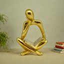 Ver imagem 4 de Kit Enfeite Decorativo Figura Abstrata Homem Pensador Reflexão Ampulheta Decoração Ambientes - Kit a