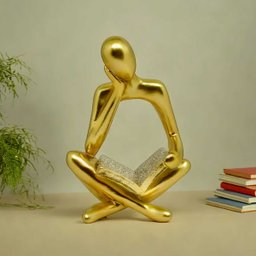 Kit Enfeite Decorativo Figura Abstrata Homem Pensador Reflexão Ampulheta Decoração Ambientes - Kit a - 4