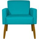 Ver imagem 3 de Poltrona Hope Decorativa Confortável para Sala Quarto Recepção Tecido Suede Pés Palito