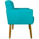 Ver imagem 5 de Poltrona Hope Decorativa Confortável para Sala Quarto Recepção Tecido Suede Pés Palito