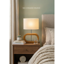 Ver imagem 6 de Luminária Abajur de Mesa Wood em Madeira Moderno Premium