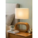 Ver imagem 2 de Luminária Abajur de Mesa Wood em Madeira Moderno Premium