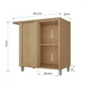 Ver imagem 4 de Balcão Canto Dir Esq 1 Porta Nesher Condessa 93x52cm MDF