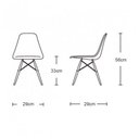 Ver imagem 2 de Conjunto Eames Eiffel Madeira Tampo 68cm Redondo Branco 4 Cadeiras Rosa