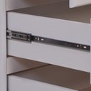 Ver imagem 6 de Cômoda 4 Gavetas 1 Porta Ratam 100% Madeira Maciça Branco/Castanho