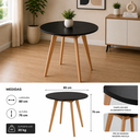 Ver imagem 3 de Mesa de Jantar Redonda Leda 80 cm Preta