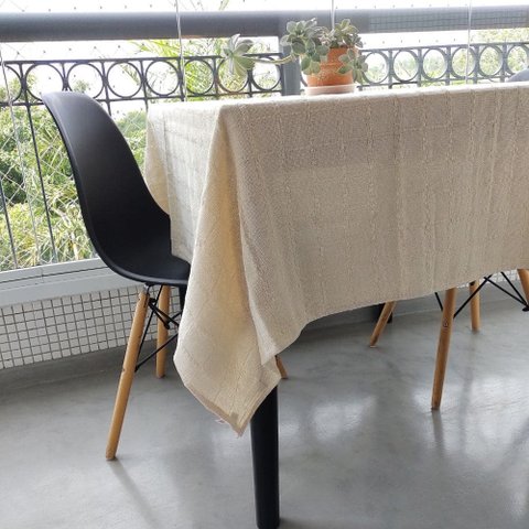 Toalha de Mesa Algodão Cru Luxo Retangular 1,50 X 2,20