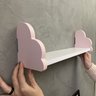 Prateleira Nuvem Colorida Quarto Decoração Infantil 45cm:rosa - 3