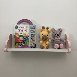 Prateleira Nuvem Colorida Quarto Decoração Infantil 45cm:rosa - 2