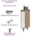 Ver imagem 4 de Balcão Cozinha 1 Porta 20 - Módulo Cozinha Mel - Luciane 1300:Pérola Off