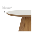 Ver imagem 3 de Mesa de Centro Pe Hexagonal 90cm Mdf Off White Freijó