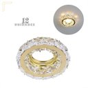 Ver imagem 1 de 12 Spot De Cristal Dourado K9 Inox Embutir Redondo Lup62