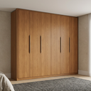 Ver mais imagens de Guarda Roupa Casal 6 Portas Camarão com 4 Gavetas 259x232cm Elegance Canela