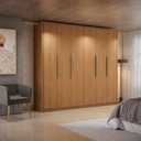 Ver imagem 5 de Guarda-Roupa Casal 6 Portas Camarão 4 Gavetas Elegance Marrom/Canela