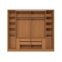 Ver imagem 4 de Guarda-Roupa Casal 6 Portas Camarão 4 Gavetas Elegance Marrom/Canela