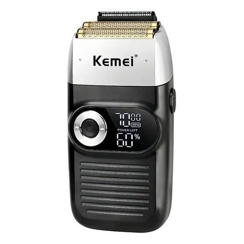 Barbeador Profissional Máquina Shaver Barba Recarregável Kemei Km-2026
