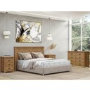 Ver imagem 1 de Conjunto Quarto: Cabeceira, Cômoda 8 Gavetas e 2 Mesas de Cabeceiras Topázio Freijó Madeira Pinus -