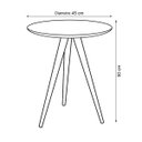 Ver imagem 5 de Conjunto Mesa Lateral de Apoio Retrô Pés Palito Off White