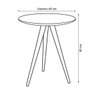 Conjunto Mesa Lateral de Apoio Retrô Pés Palito Off White - Quality Móveis - 5