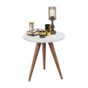 Ver imagem 3 de Conjunto Mesa Lateral de Apoio Retrô Pés Palito Branco - Quality Móveis