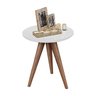Conjunto Mesa Lateral de Apoio Retrô Pés Palito Branco - Quality Móveis - 4