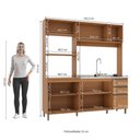 Ver imagem 3 de Cozinha Compacta Luna com Cuba de Pia Kappesberg 3 Peças Canela