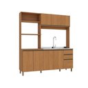 Ver imagem 2 de Cozinha Compacta Luna com Cuba de Pia Kappesberg 3 Peças Canela