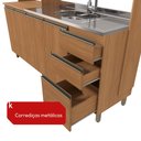 Ver imagem 5 de Cozinha Compacta Luna com Cuba de Pia Kappesberg 3 Peças Canela