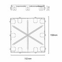 Ver imagem 3 de Ralo Linear Tampa Oculta Square 209 15x15cm Elleve