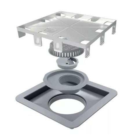 Ralo Linear Tampa Oculta Square 209 15x15cm Elleve