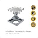 Ver imagem 2 de Ralo Linear Tampa Oculta Square 209 15x15cm Elleve