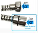 Ver imagem 3 de Flexível em Pvc para Monocomando Gourmet 1/2 X 1/2 Cromado 50 Cm - 210150