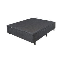 Base Box Casal 47CMX138CMX188CM com Baú Poliéster Cinza Quality-Flex - 2 Base Box Casal 47CMX138CMX188CM com Baú Poliéster Cinza Quality-Flex - 2