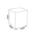 Ver imagem 5 de Puff Sala Decorativo Quadrado Lucca Base Fixa Bouclê Bege G02 - D’Rossi