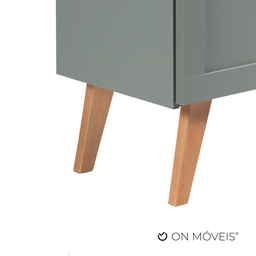Gabinete para Banheiro com Cuba 80cm Retro Mdf Milano - On Móveis Cor:verde - 8