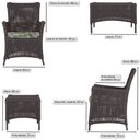 Ver imagem 2 de 4 Poltronas e 1 Mesa Igapó em Alumínio Pintura Marrom Corda Náutica Estofado 5