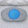 Travesseiro Apoio Lombar Curva Almofada Ortopedica para Costas Azul - 1