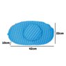Travesseiro Apoio Lombar Curva Almofada Ortopedica para Costas Azul - 5