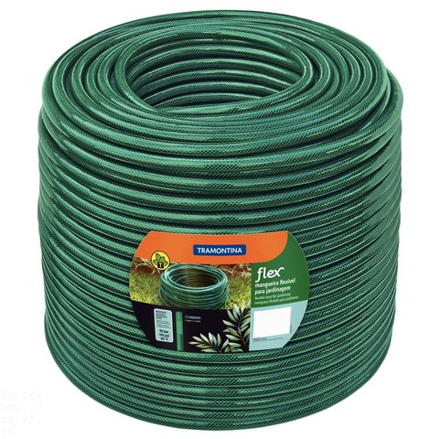 Mangueira Flex 3/4" Tramontina Verde em Pvc 3 Camadas 50 M Tramontina