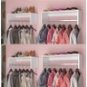 kit 4 uni Cabideiros Arara Roupas Prateleira Parede Closet AJL Super Oferta Cabides suspensos - 1