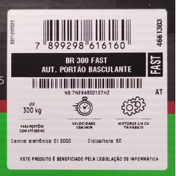 Automatizador de Portão Basculante Intelbras Ultrarrápido 6s - 6