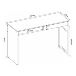 Mesa para Escritório Desk 2 Gavetas Camarim Preto - 3