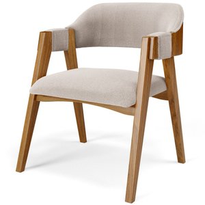 Kit 02 Cadeiras para Sala de Jantar e Estar Living Estofada Suran L02 Bouclê Creme - Lyam Lyam Decor